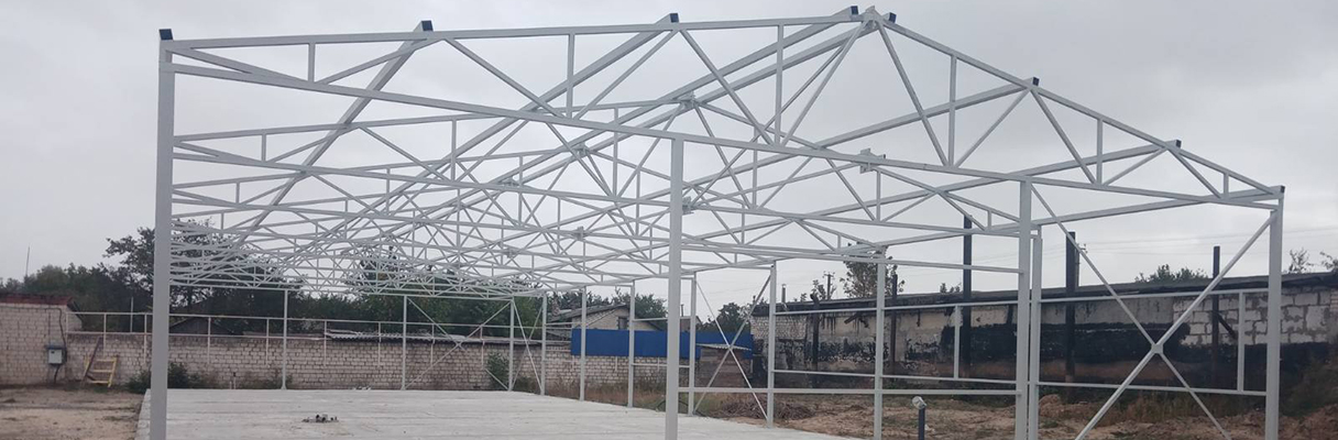 Каркас ангара 12х30м для линии изготовления окон ПВХ