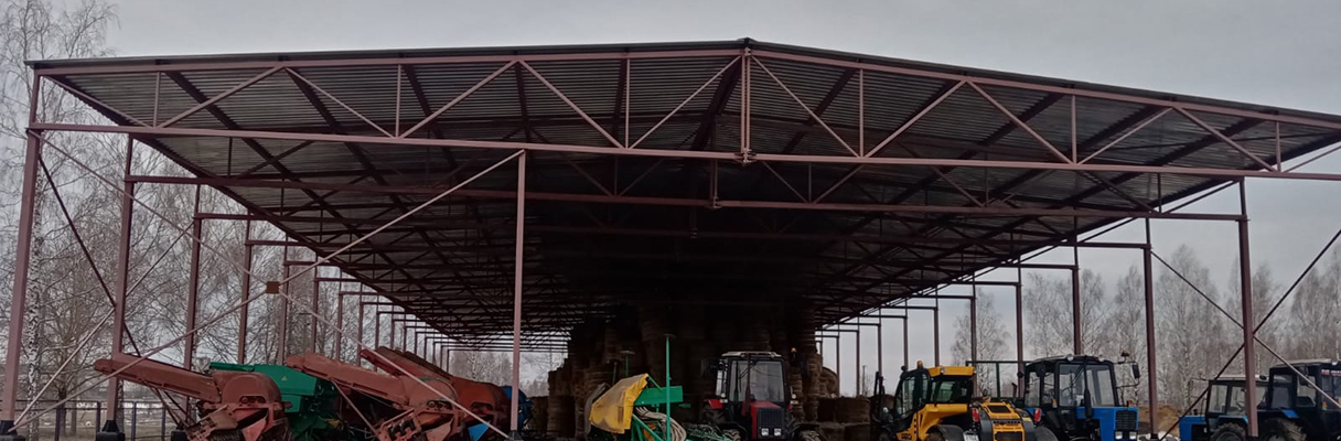 Навес 24х60м для хранения сельско-хозяйственной техники